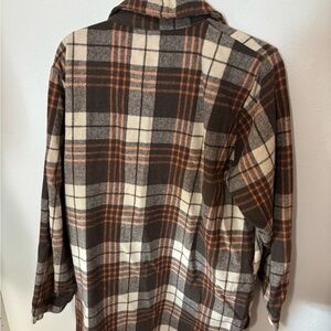 ADORA Brown and Orange Plaid Jacket